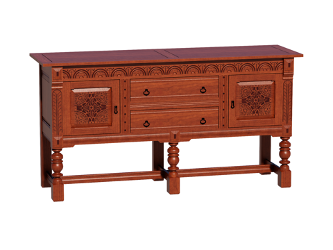 复古中古边柜装饰柜电视柜储物柜su模型