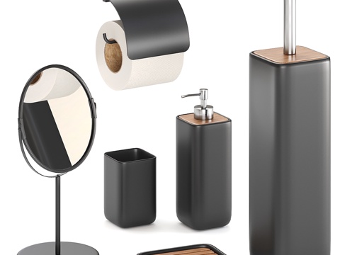  浴室装饰套装3d模型 