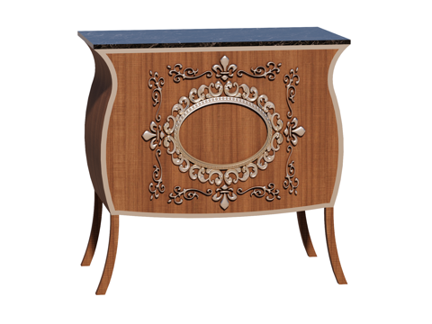 欧式边柜装饰柜储物柜su模型