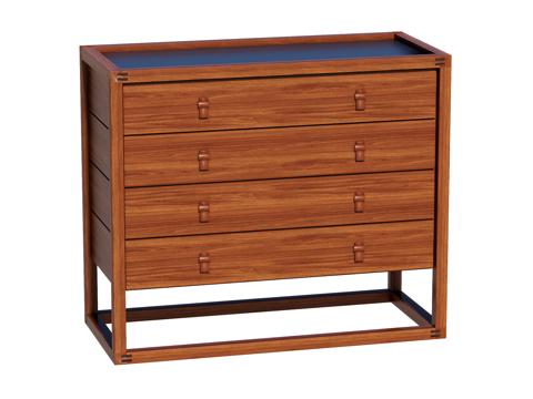 中古边柜装饰柜储物柜su模型