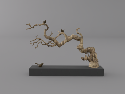 茶具摆件su模型