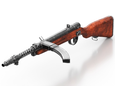  冲锋枪 百式冲锋枪 轻型冲锋枪 微型冲锋枪 武器 枪械 枪支3d模型 