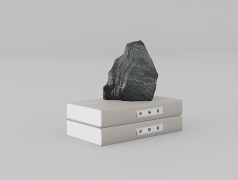 书籍摆件su模型