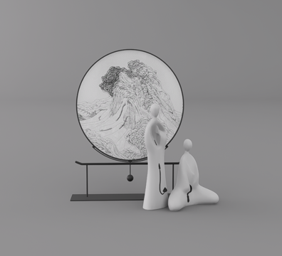 茶具摆件su模型