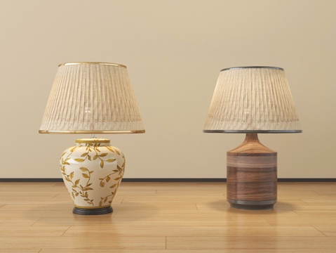 美式台灯su模型