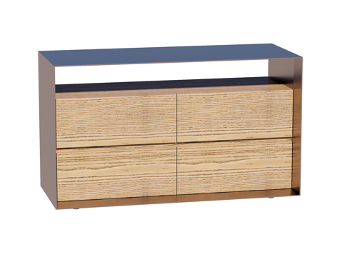 现代边柜装饰柜储物柜su模型