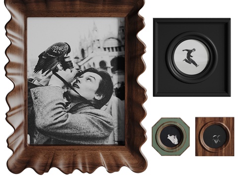  新中式中古风装饰相框3d模型 