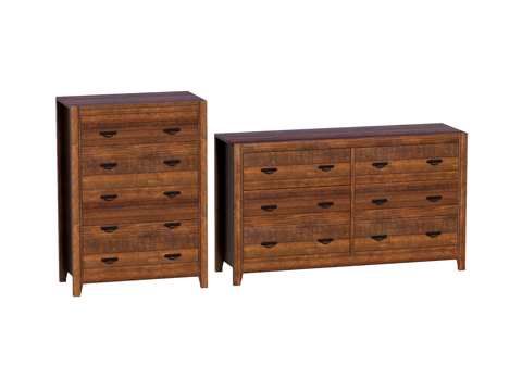  中古侘寂边柜斗柜装饰柜储物柜su模型 