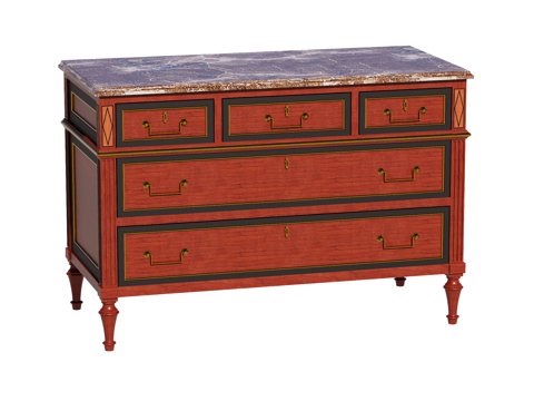 欧式法式边柜装饰柜su模型