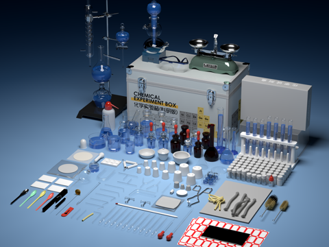  实验器材3d模型 