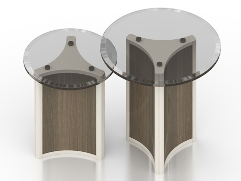  茶几 大理石茶几 圆茶几 子母茶几 咖啡桌 轻奢茶几 玻璃茶3d模型 