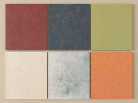  现代涂料 艺术漆 微水泥墙面 真石漆 肌理漆su模型 