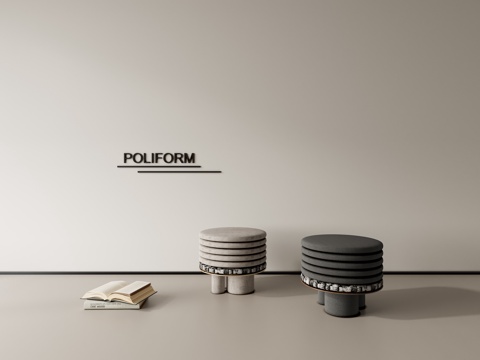  矮凳圆凳su模型 