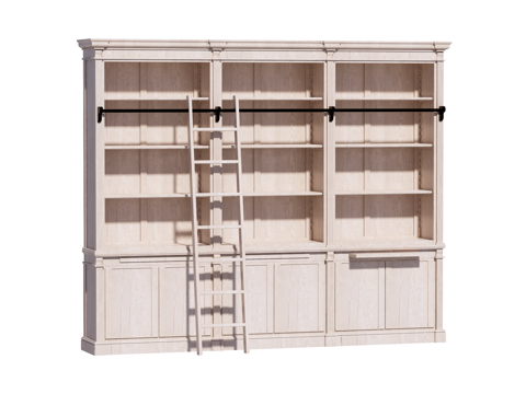 复古欧式美式书柜书架装饰柜su模型