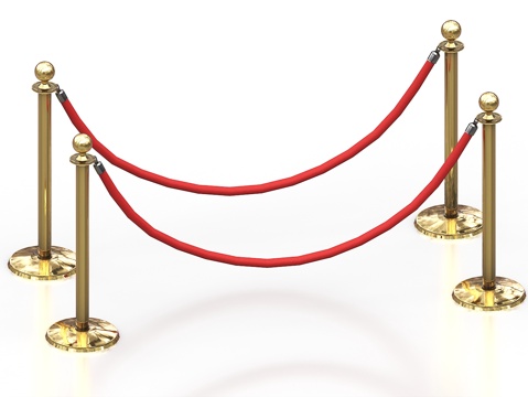  礼宾栏 隔离栏 护栏 栏杆 隔离带3d模型 