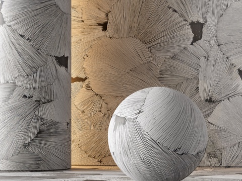  装饰背景墙 造型墙 肌理纹理背景墙3d模型 