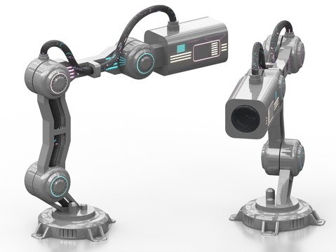  机械臂 科幻机械臂 机械爪 工业机器人 手术机械臂 手术机器3d模型 