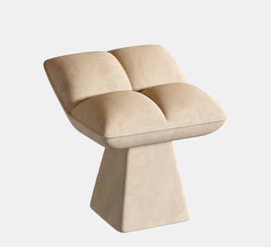  意式化妆凳 轻奢梳妆凳 沙发凳 化妆椅3d模型 