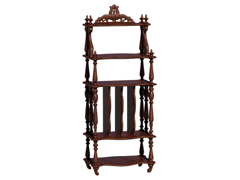 侘寂复古老旧家具置物架装饰架su模型