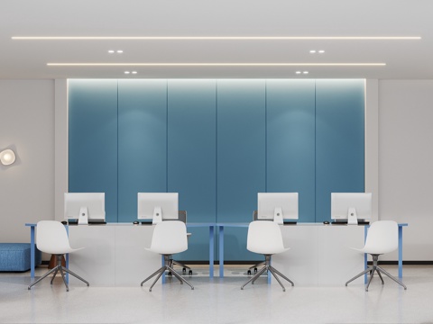  社区办公区3d模型 