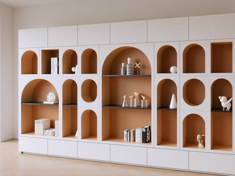  现代时尚展示柜收纳柜su模型 