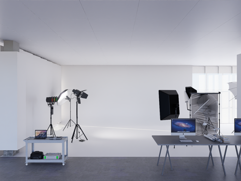  0057拍照婚纱摄影棚摄影工作室su模型 