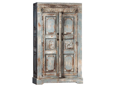 复古老旧家具边柜装饰柜储物柜su模型