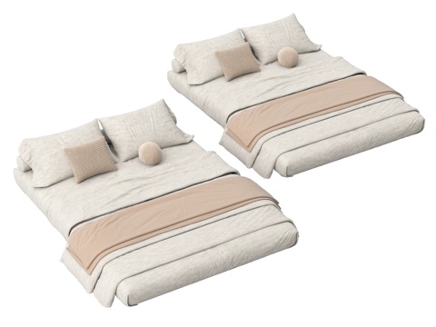  现代床垫 榻榻米床垫 极简床垫3d模型 