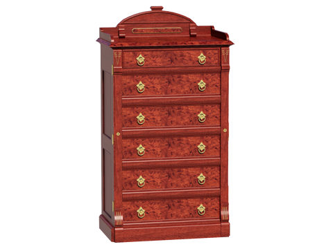 复古欧式边柜斗柜装饰柜储物柜su模型