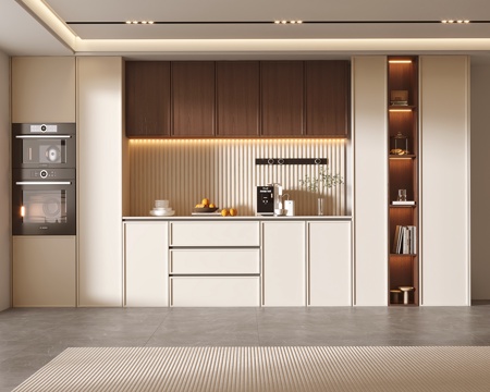  中古风餐边柜3d模型 