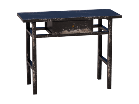  侘寂复古老旧家具端景台案台条案su模型 