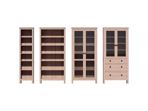  现代边柜装饰柜开放柜储物柜su模型 