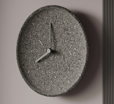 现代意式钟表 挂钟su模型