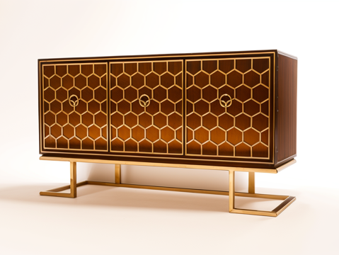 边柜饰品柜su模型