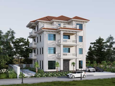 欧式别墅su模型su模型