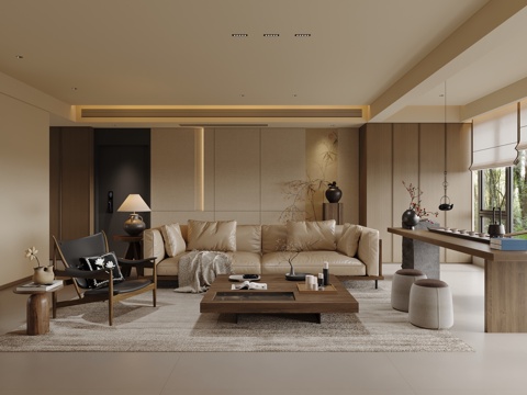  宋式客厅3d模型 