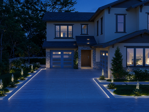  欧式庭院景观su模型 