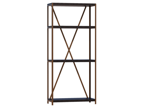 现代置物架装饰架su模型