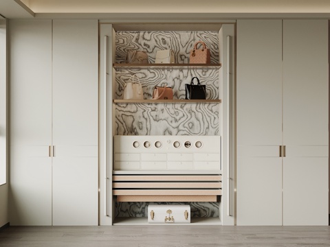  现代衣柜su模型 