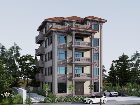  欧式别墅su模型su模型 