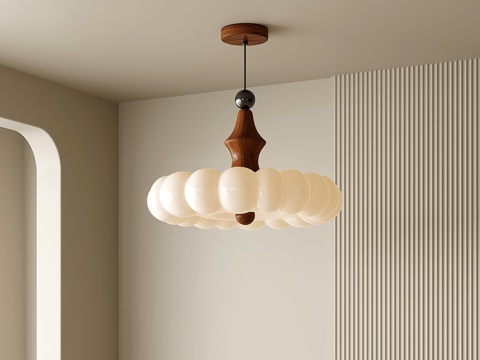  法式卧室吊灯 复古南瓜吊灯3d模型 