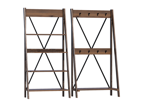 现代置物架装饰架su模型