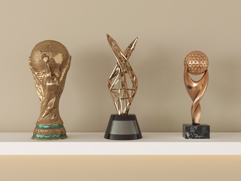 现代奖杯 摆件3d模型 