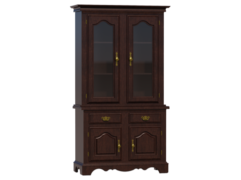 复古欧式边柜装饰柜储物柜su模型