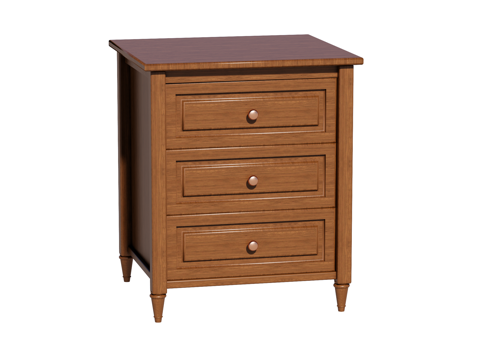  欧式床头柜装饰柜角几边几su模型 