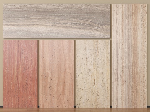  现代石材 花岗石 大理石 石材 洞石沙岩背景墙3d模型 