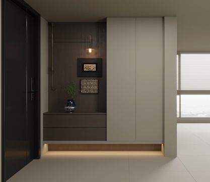 现代鞋柜 玄关柜su模型