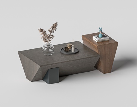  现代茶几组合3d模型 