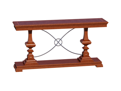 欧式复古端景台案台条案su模型