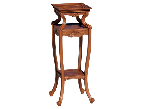 中式花架置物架su模型